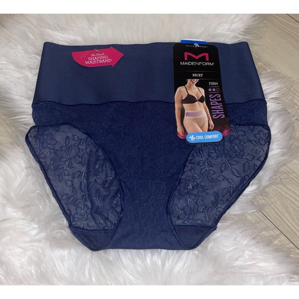 Maidenform Tame Your Tummy Brief Cool ComfortShapes Firm DM0051 XL XLarge Blue